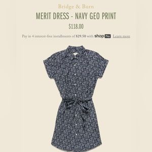 Bridge & Burn Merit Dress Navy Geo Print large